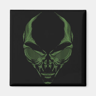 Imán Cara de Alien Verde