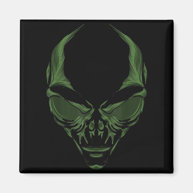 Imán Cara de Alien Verde (Frente)