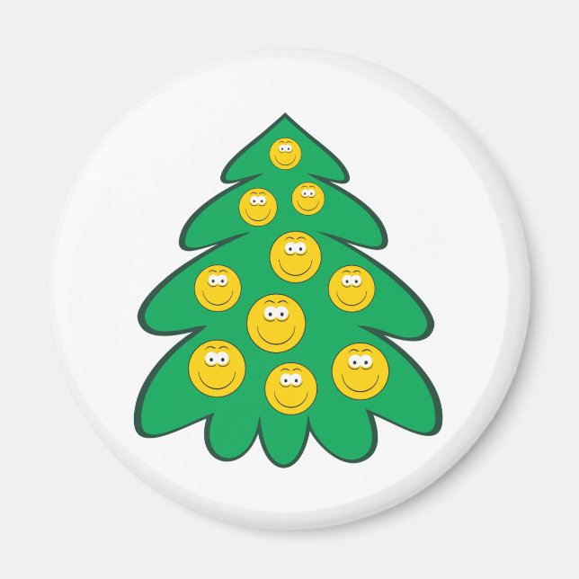 Imán Cara de árbol de Navidad (Frente)
