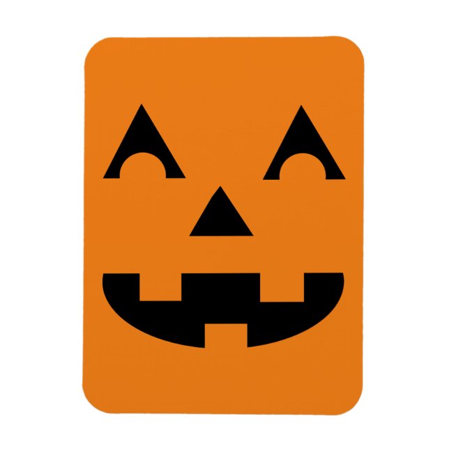 Imán Cara de calabaza de Halloween (Vertical)