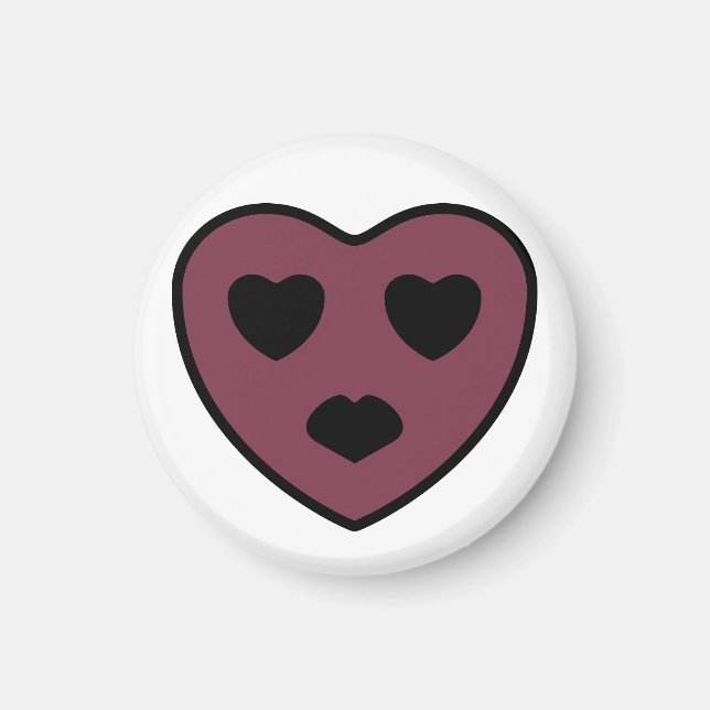 Imán Cara de Corazón Fruncida (Frente)