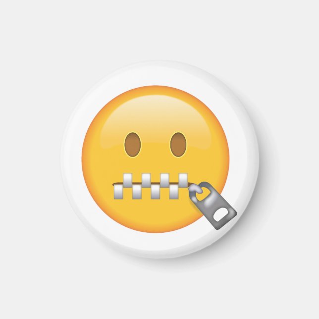 Imán Cara de cremallera - Emoji (Frente)
