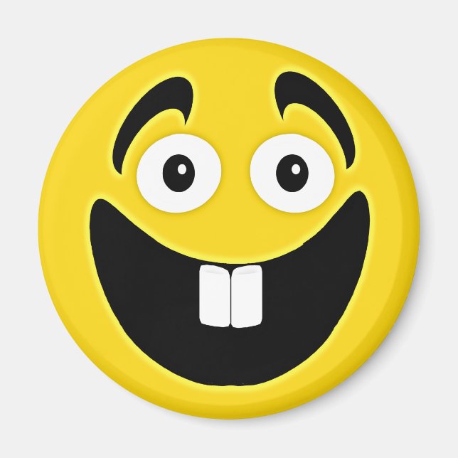 Imán Cara de dos dientes delanteros amarillos (Frente)