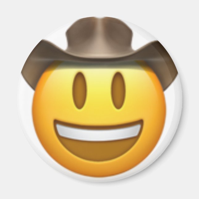 Imán Cara de emoji de vaquero (Frente)