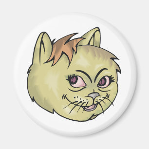 Imán Cara de gato feliz