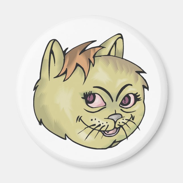 Imán Cara de gato feliz (Frente)