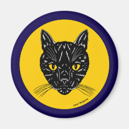 Imán Cara de Gato Negro