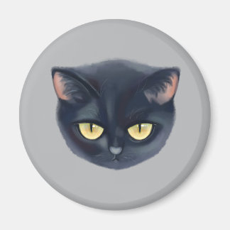 Imán Cara de Gato Negro Adorable