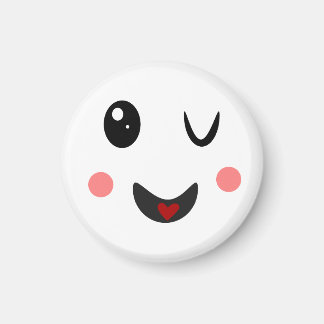 Imán Cara de guiño lindo