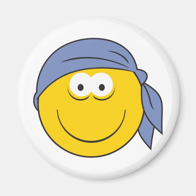 Imán Cara de Pirata con Bandana (Frente)
