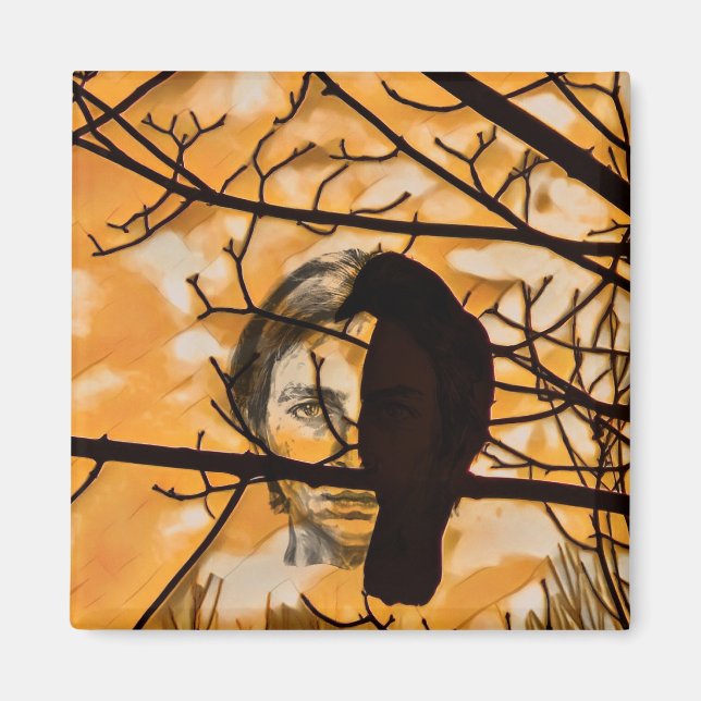 Imán Cara de Raven el Fuego Dorado (Frente)