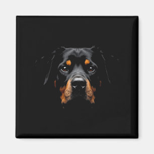 Imán Cara de rotismo de perro de Rottweiler negro