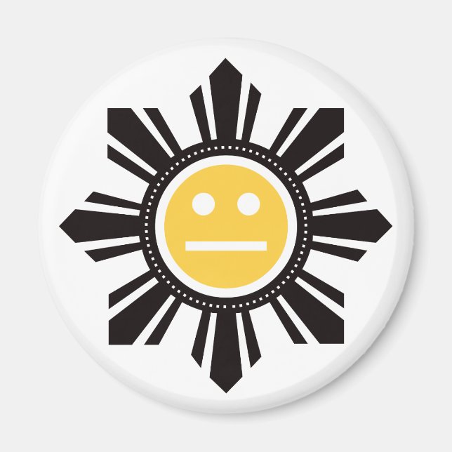 Imán Cara de sol filipina - Amarillo (Frente)
