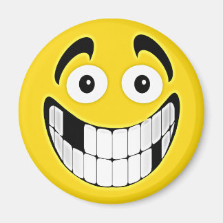Imán Cara de sonrisa ineficaz amarilla