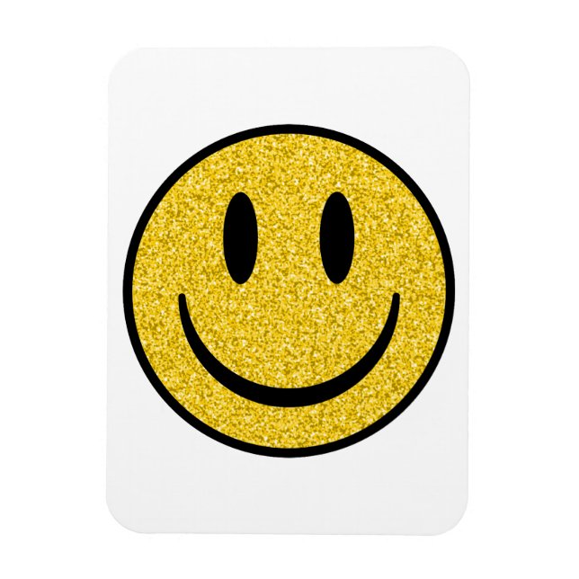 Imán Cara de sonrisa purpurina (Vertical)