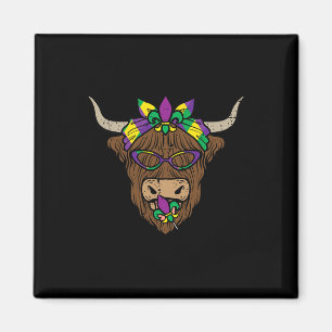 Imán Cara de Vaca de Mardi Gras Granja Mujeres Niñas Ni