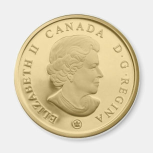 Imán Cara del dólar del oro de Canadá