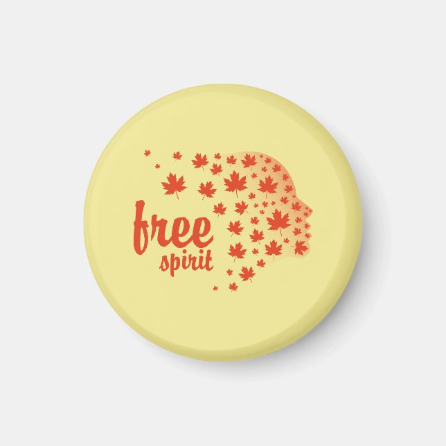 Imán Cara del espíritu libre, otoño (Frente)