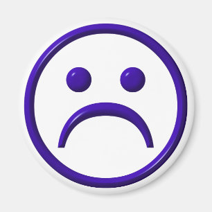 Imán Cara deprimida, triste y azul