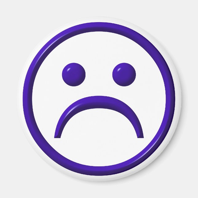 Imán Cara deprimida, triste y azul (Frente)