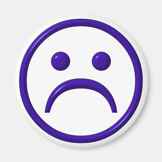 Imán Cara deprimida, triste y azul (Frente)