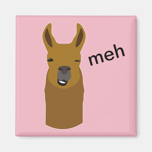 Imán Cara divertida de Llama (Frente)