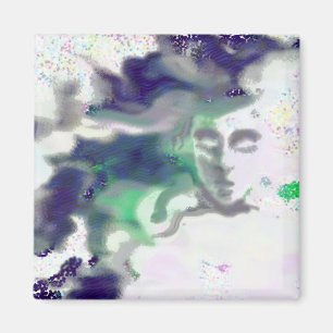 Imán Cara Elvish - dibujo digital, fantasía Art Magnet