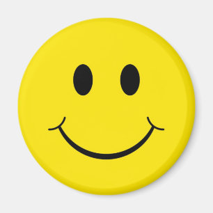 Imán Cara Feliz Amarilla Clásica de los 70