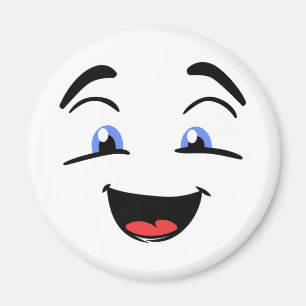 Imán Cara feliz con ojos azules