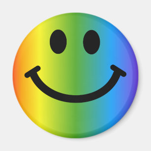 Imán Cara feliz de arcoiris