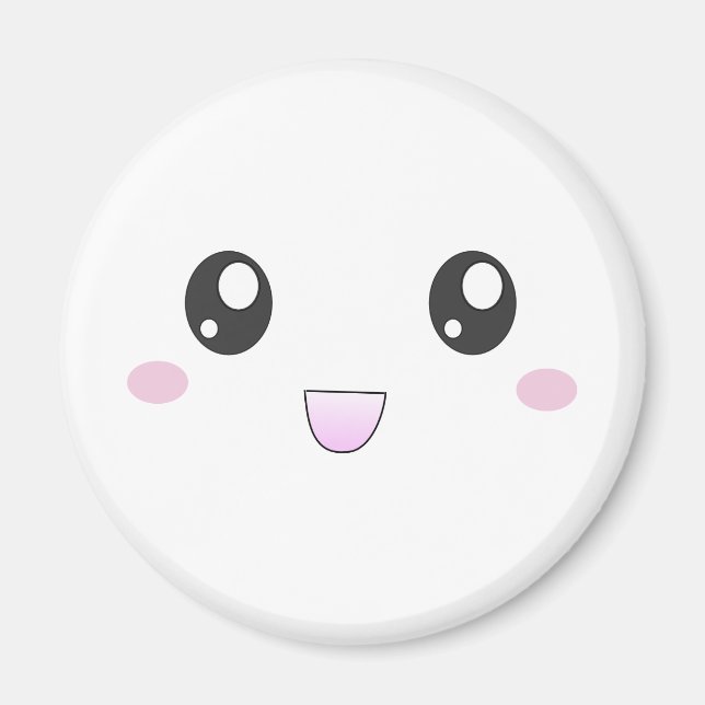 Imán Cara feliz de Kawaii (Frente)
