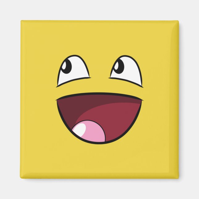 Imán cara feliz de saludo (Frente)
