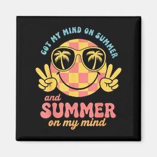 Imán Cara Feliz Divertida Vibraciones de Verano Tengo l