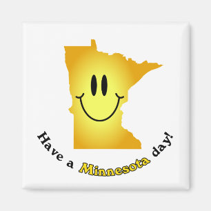 Imán ¡Cara feliz - tenga un día de Minnesota!