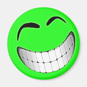 Imán Cara grande verde de la mueca
