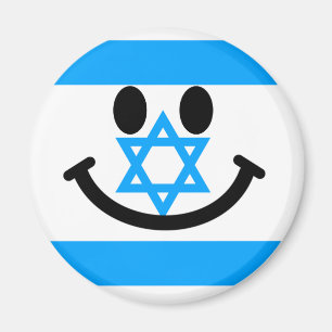 Imán Cara israelí del smiley de la bandera