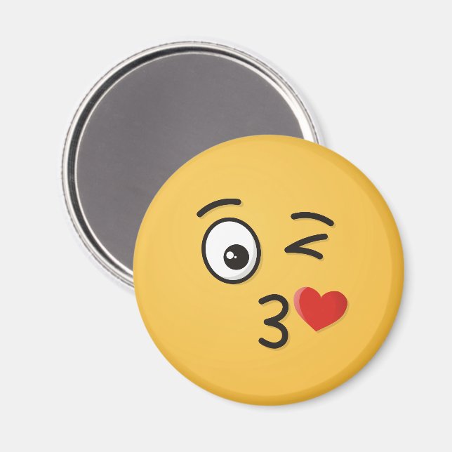 Imán Cara lanzando un beso (Anverso/Reverso)