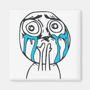 Imán Cara linda Meme de la rabia de la sobrecarga del