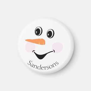Imán Cara moderna de Personalizado lindo Snowman