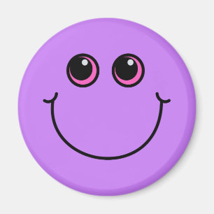 Imán Cara púrpura sonriente de la emoji
