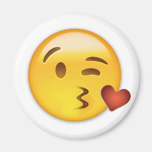 Imán Cara que lanza una emoji del beso