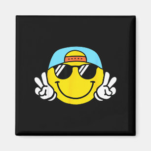 Imán Cara Sonriente Amarilla Lindo Cuadros Paz Sonriend