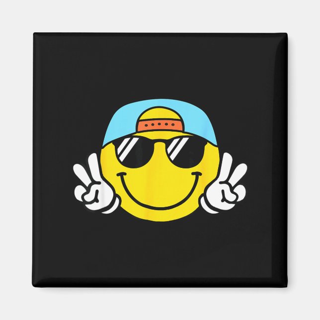 Imán Cara Sonriente Amarilla Lindo Cuadros Paz Sonriend (Frente)