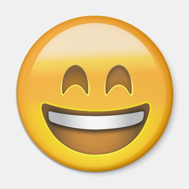 Imán Cara sonriente con boca abierta y Emoji de ojos so (Frente)