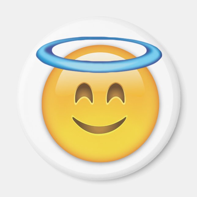 Imán Cara sonriente con Emoji Halo (Frente)