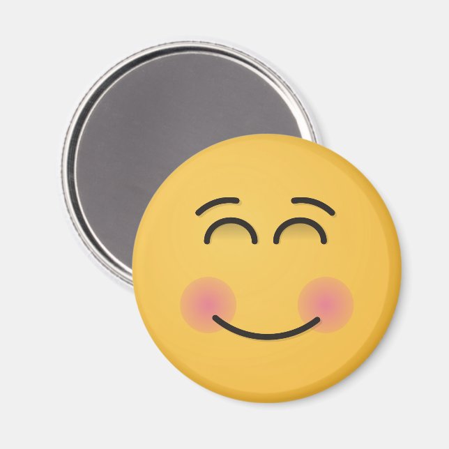 Imán Cara sonriente con ojos sonrientes (Anverso/Reverso)