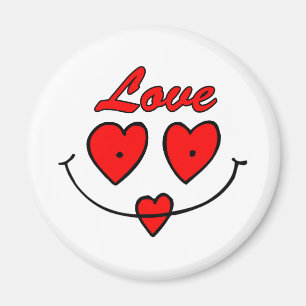 Imán Cara sonriente del corazón