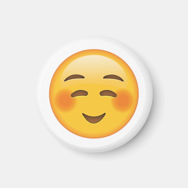 Imán Cara sonriente tímida - Emoji (Frente)
