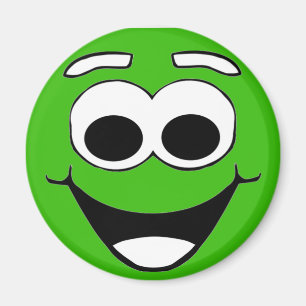 Imán Cara verde del dibujo animado