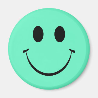 Imán Cara verde feliz